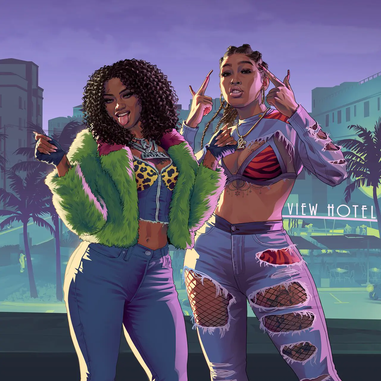 Real Dimez — Bae-Luxe and Roxy, official Rockstar artwork