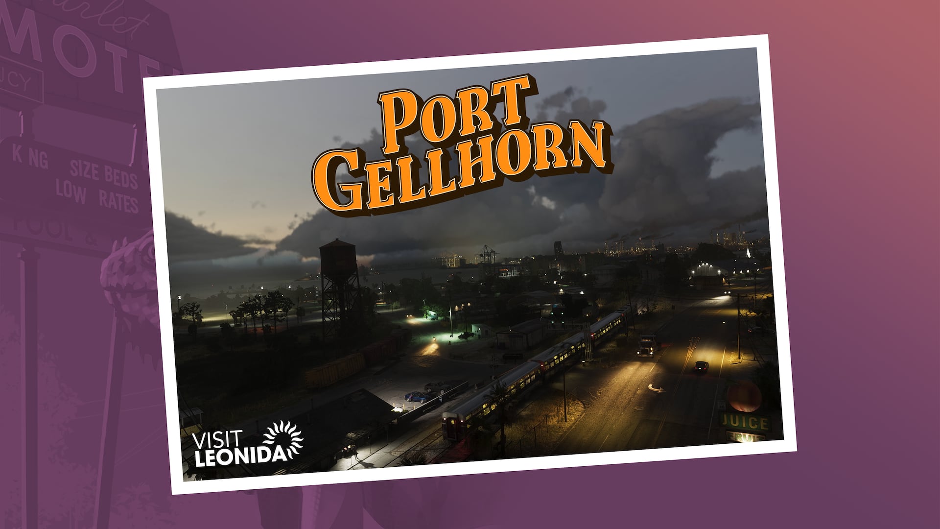 GTA 6 official artwork: Port Gellhorn postcard